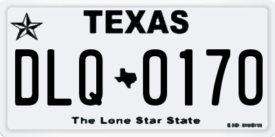 TX license plate DLQ0170