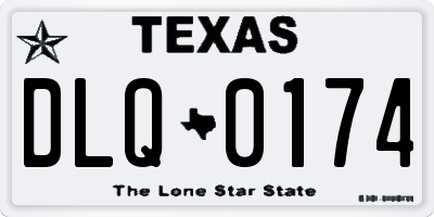 TX license plate DLQ0174