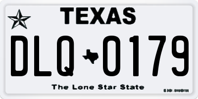 TX license plate DLQ0179