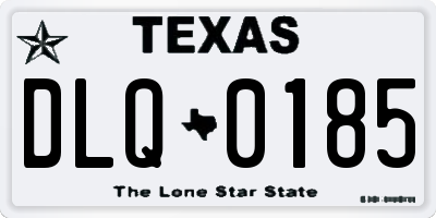 TX license plate DLQ0185