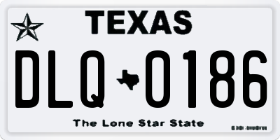 TX license plate DLQ0186