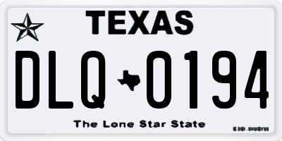 TX license plate DLQ0194
