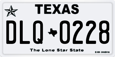 TX license plate DLQ0228