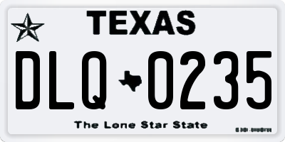 TX license plate DLQ0235