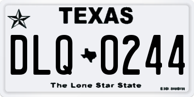 TX license plate DLQ0244