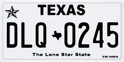 TX license plate DLQ0245