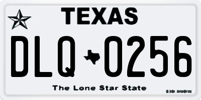 TX license plate DLQ0256