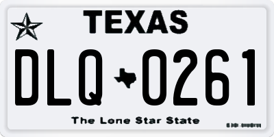 TX license plate DLQ0261