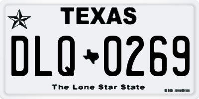 TX license plate DLQ0269