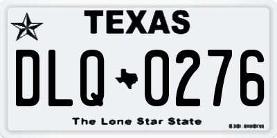 TX license plate DLQ0276