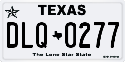 TX license plate DLQ0277
