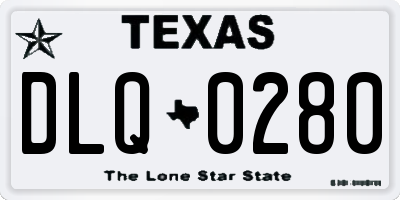 TX license plate DLQ0280