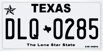 TX license plate DLQ0285