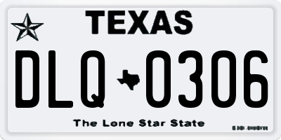 TX license plate DLQ0306
