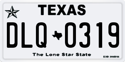 TX license plate DLQ0319
