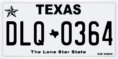 TX license plate DLQ0364