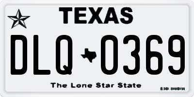TX license plate DLQ0369