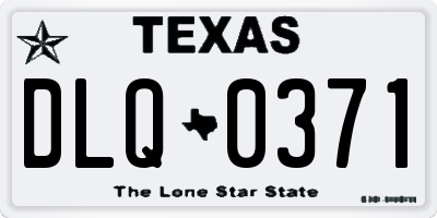 TX license plate DLQ0371