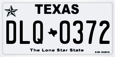 TX license plate DLQ0372