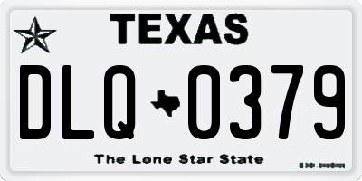 TX license plate DLQ0379