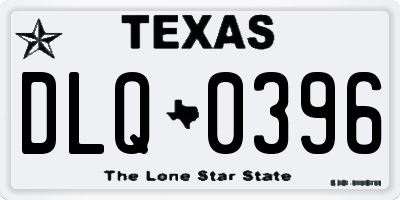TX license plate DLQ0396