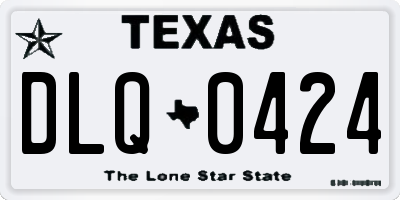 TX license plate DLQ0424