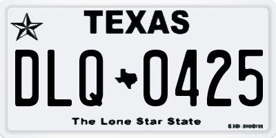 TX license plate DLQ0425