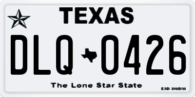 TX license plate DLQ0426