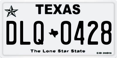 TX license plate DLQ0428
