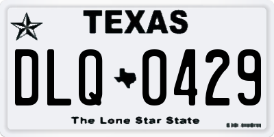 TX license plate DLQ0429