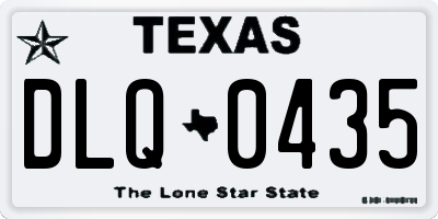 TX license plate DLQ0435
