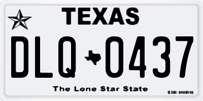 TX license plate DLQ0437