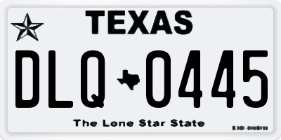 TX license plate DLQ0445