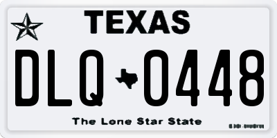 TX license plate DLQ0448