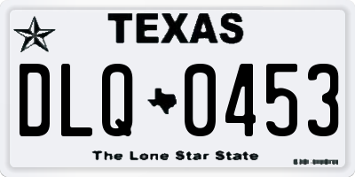 TX license plate DLQ0453