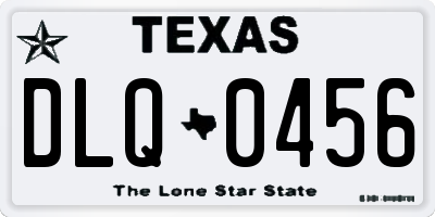 TX license plate DLQ0456