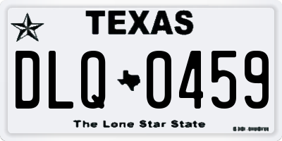 TX license plate DLQ0459