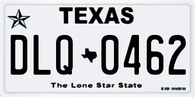 TX license plate DLQ0462