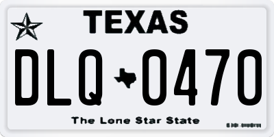 TX license plate DLQ0470