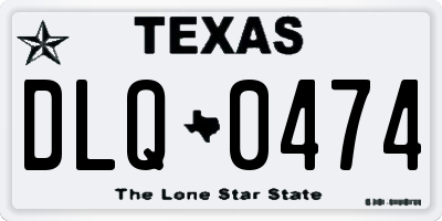 TX license plate DLQ0474