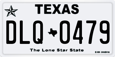 TX license plate DLQ0479