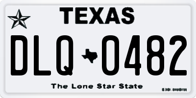 TX license plate DLQ0482