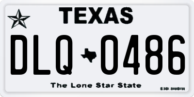 TX license plate DLQ0486