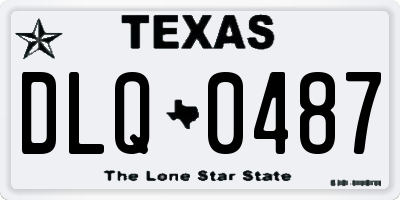 TX license plate DLQ0487
