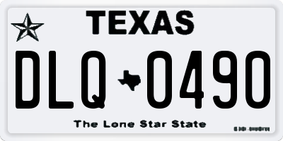 TX license plate DLQ0490