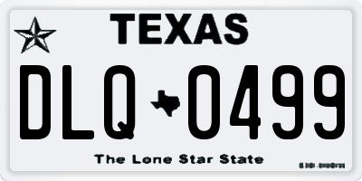 TX license plate DLQ0499