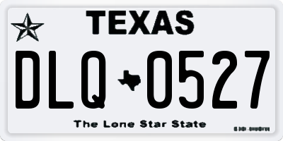 TX license plate DLQ0527