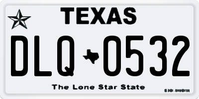 TX license plate DLQ0532