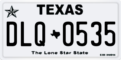 TX license plate DLQ0535