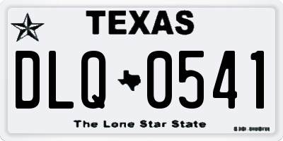 TX license plate DLQ0541